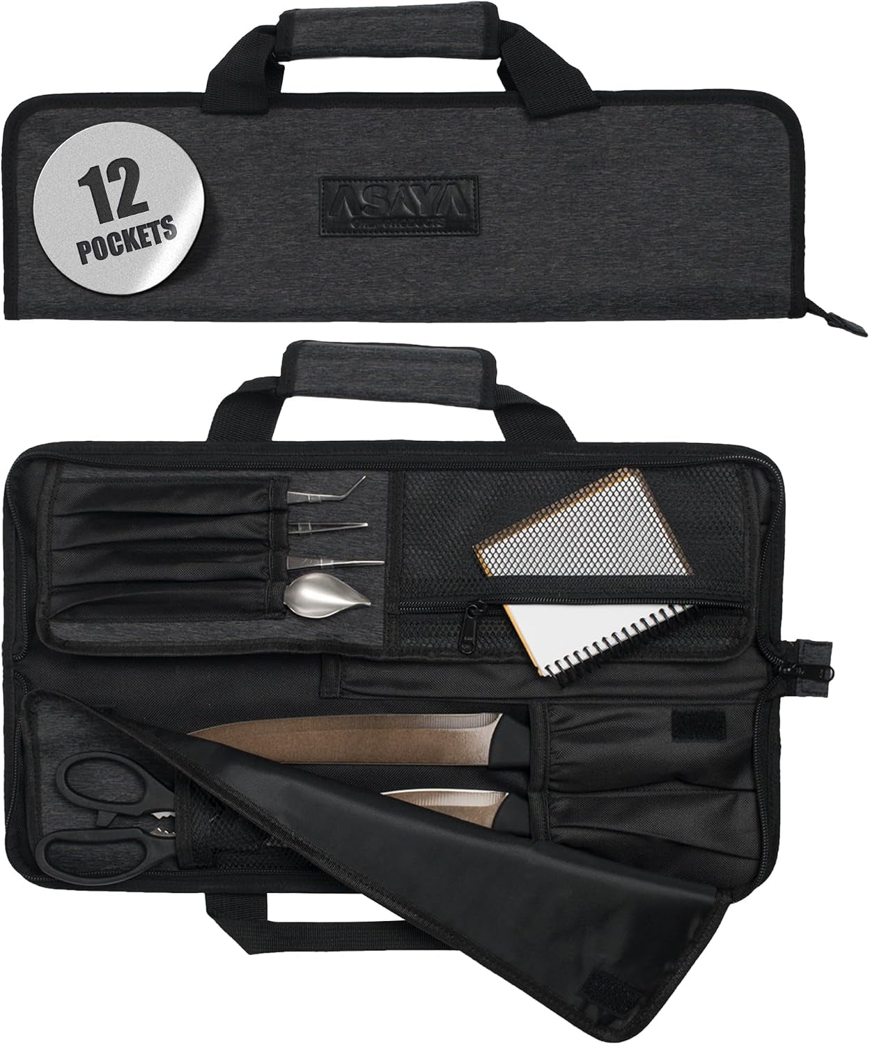 chef-knife-roll-bag-12-pocket-chefs-case-for-kitchen-knives-and-utensils-lightweight-stain-resistant-waxed-nylon-chef-knife-bag-knives-not-included-black