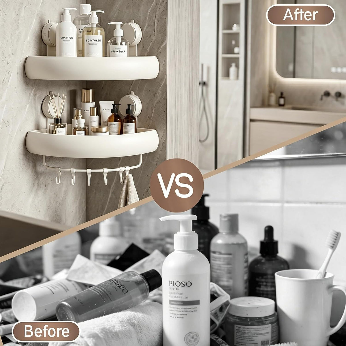 shower-caddy-suction-cup-2-pack-cream-white-no-drilling-corner-bathroom-organizer-rust-proof-shower-shelf-for-inside-shower-with-removable-hooks-towel-bar