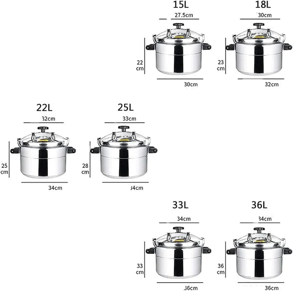 Commercial High-Capacity Pressure Cooker, General Restaurant, Hotel Canteen, Hotel Explosion-Proof Commercial Pressure Cooker (Size : 36L)5