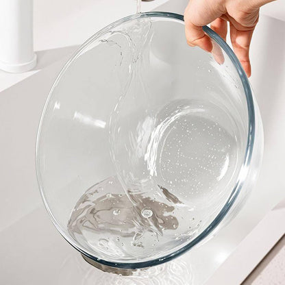 4.7QT Large Glass Mixing Bowl with Lid, Clear Glass Salad Cooking Bowls for Sourdough, Salad and Storage Prepping and Baking Food Storage Set9