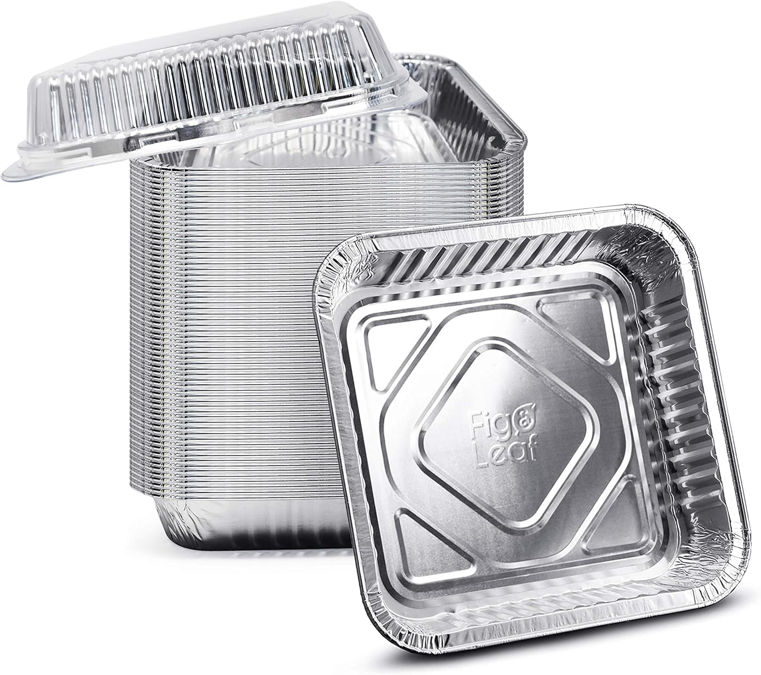 35-pack-8-x-8-square-baking-cake-pans-with-plastic-dome-lids-heavy-duty-l-disposable-aluminum-foil-tins-l-portable-food-containers-l-perfect-for-roasting-oven-toaster-cooking