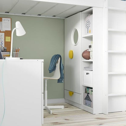 SMÅSTAD Loft Bed, White White/With Desk with 2 Shelves, 90X200 Cm4