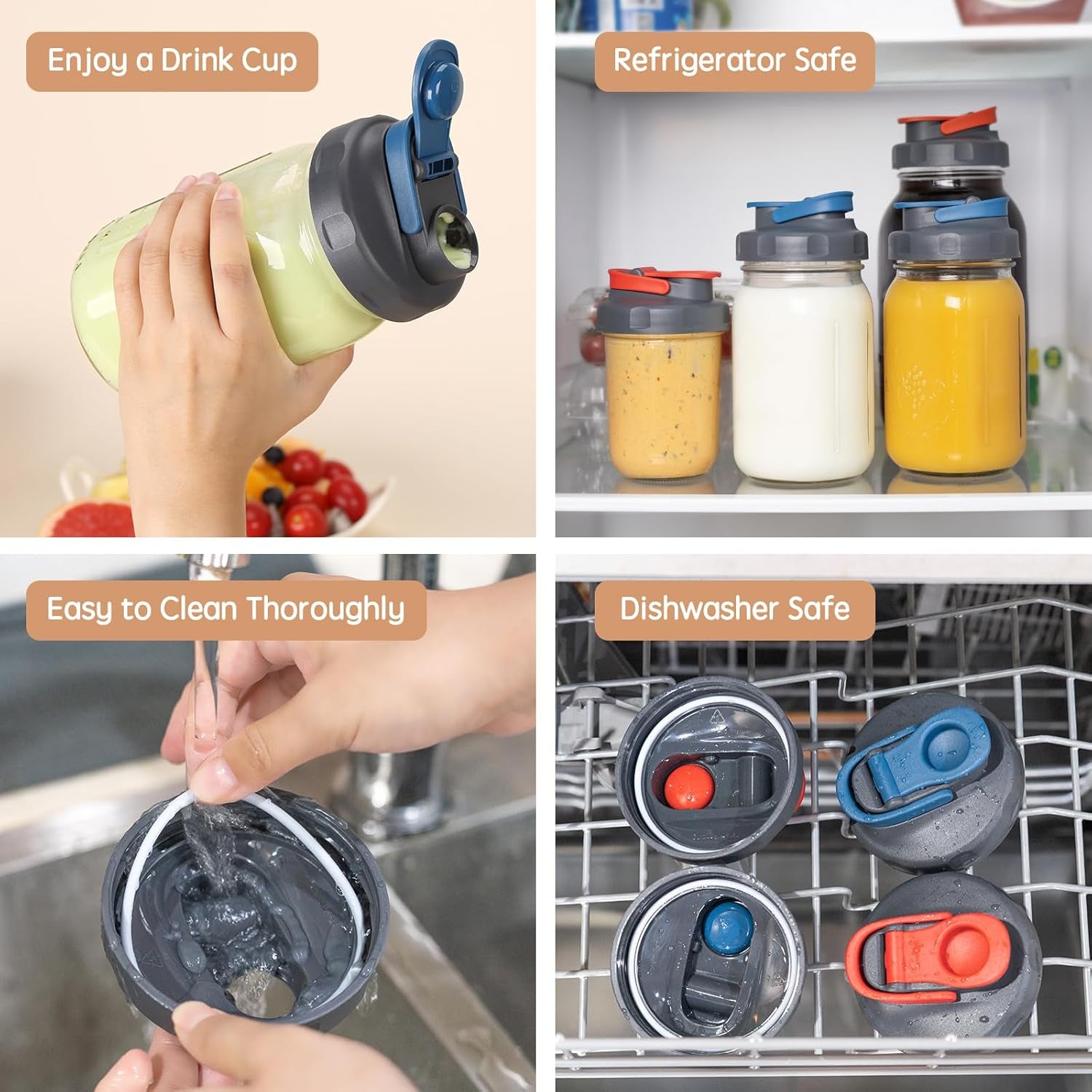 4-pack-mason-jar-lids-pour-spout-wide-mouth-flip-cap-leak-proof-2-gray-red-2-gray-blue-airtight-lids-for-ball-brand-wide-mouth-mason-jars-jars-not-included