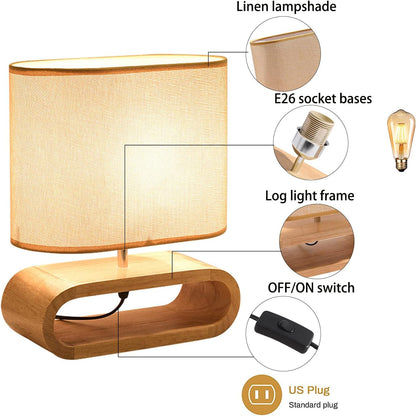 Table Lamp,Bedside End Table Lamp Traditional Nightstand Desk Lamp Geometric Lamp with Shade for Living Bedroom Office (Modern,Style 1)3