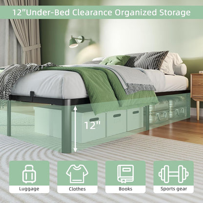 Queen Bed Frame, 14 Inch Heavy Duty Steel Platform, Noise-Free3