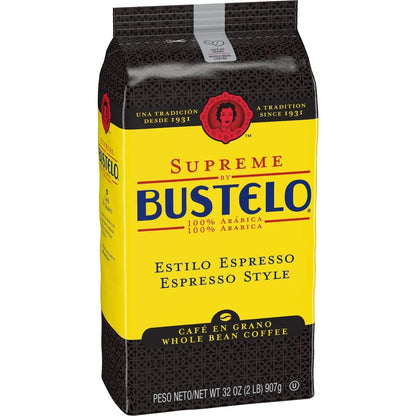 Supreme Bustelo Espresso Style Whole Bean Coffee, Dark Roast, 32 Oz., Each (SMU01800)1