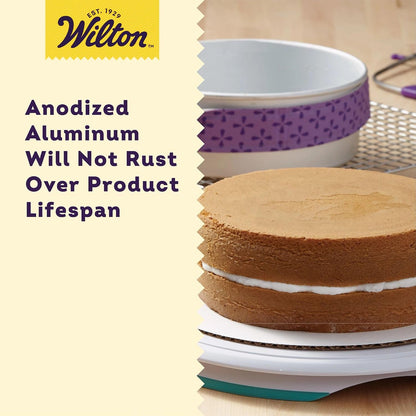 Aluminum round Cake Pan Set, Made without PFAS, 9 X 2 in | Natural Anodized Aluminum Bakeware, Even Heating & Rust-Resistant, Dishwasher Safe, Perfect for Tiered & Layered Cakes6