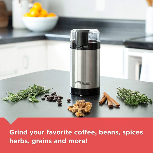 BLACK+DECKER One-Touch Coffee & Spice Grinder with Stainless Steel Blades3