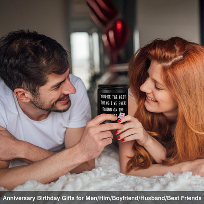 Gifts for Boyfriend, Him, Husband, Men, Funny Anniversary Birthday Christmas Valentines Romantic Gifts for Him, Boyfriend, Black Cedar Juniper Sandalwood Candle5