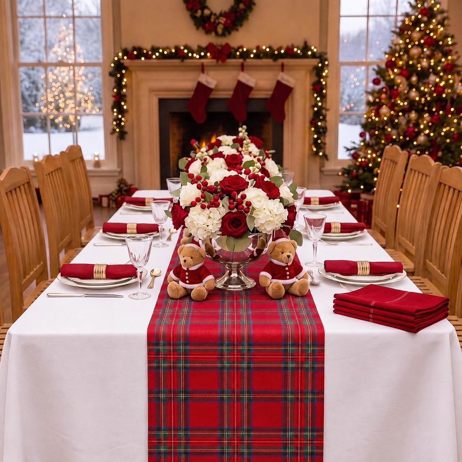 6-pcs-red-christmas-tartan-plaid-table-runner-13-x-72