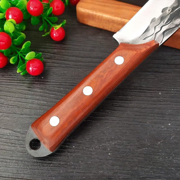 Meat Cleaver, 8 Inch Kitchen Knives with Sheath Stainless Steel Forged Firewood Knife Vegetable Cleaver Chopper Knives Butcher Knife Tools(Only Knife)6