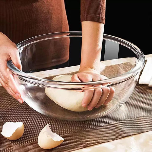 Large Glass Bowls with Lid,Thickened Clear Glass Salad Cooking Bowls2