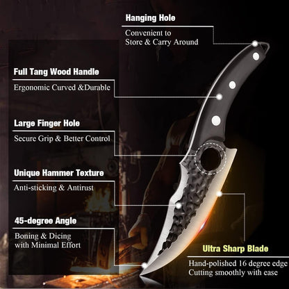 Huusk Japan Knife Upgraded Version, Fillet Caveman Viking Knives5