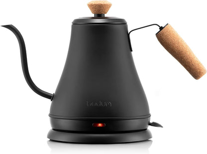27Oz Bistro Gooseneck Electric Water Kettle, Pour over Coffee & Tea, Stainless Steel, Matte Black1