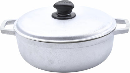 Traditional Caldero Made in Colombia with Lid, 4.8 Quart, Silver | Ideal for Rice and Stews, Perfect for Traditional Hispanic Recipes1