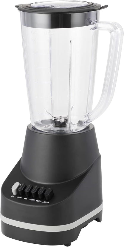 500W 6-Speed Blender with 48Oz/1.5L Jar, Black Countertop Blender for Smoothies, Shakes & Food Prep, Home Essential3