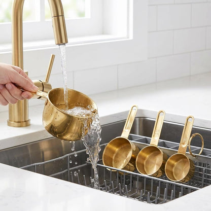 Stainless Steel Metal Measuring Cups, Gold Finish9