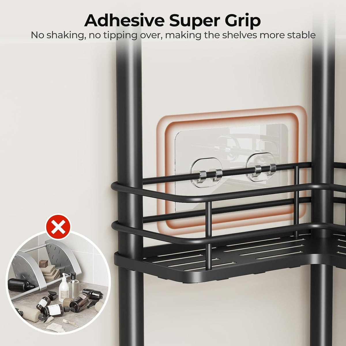 rustproof-4-tier-floor-standing-corner-shower-caddy-organizer-with-toothbrush-holder-large-spacing-floor-shower-shelf-rack-storage-stands-with-hooks-for-bathroom-kitchen-black