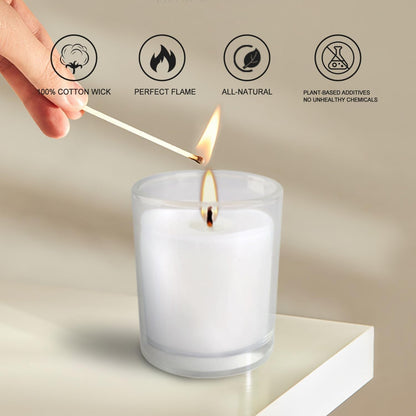 20 Pack Unscented White Clear Glass Filled Votive Candles | Soy Wax, Smokeless, Hand Poured Wax Candles Ideal for Aromatherapy, Spa, Weddings, Birthdays, Holidays & Party Decor5