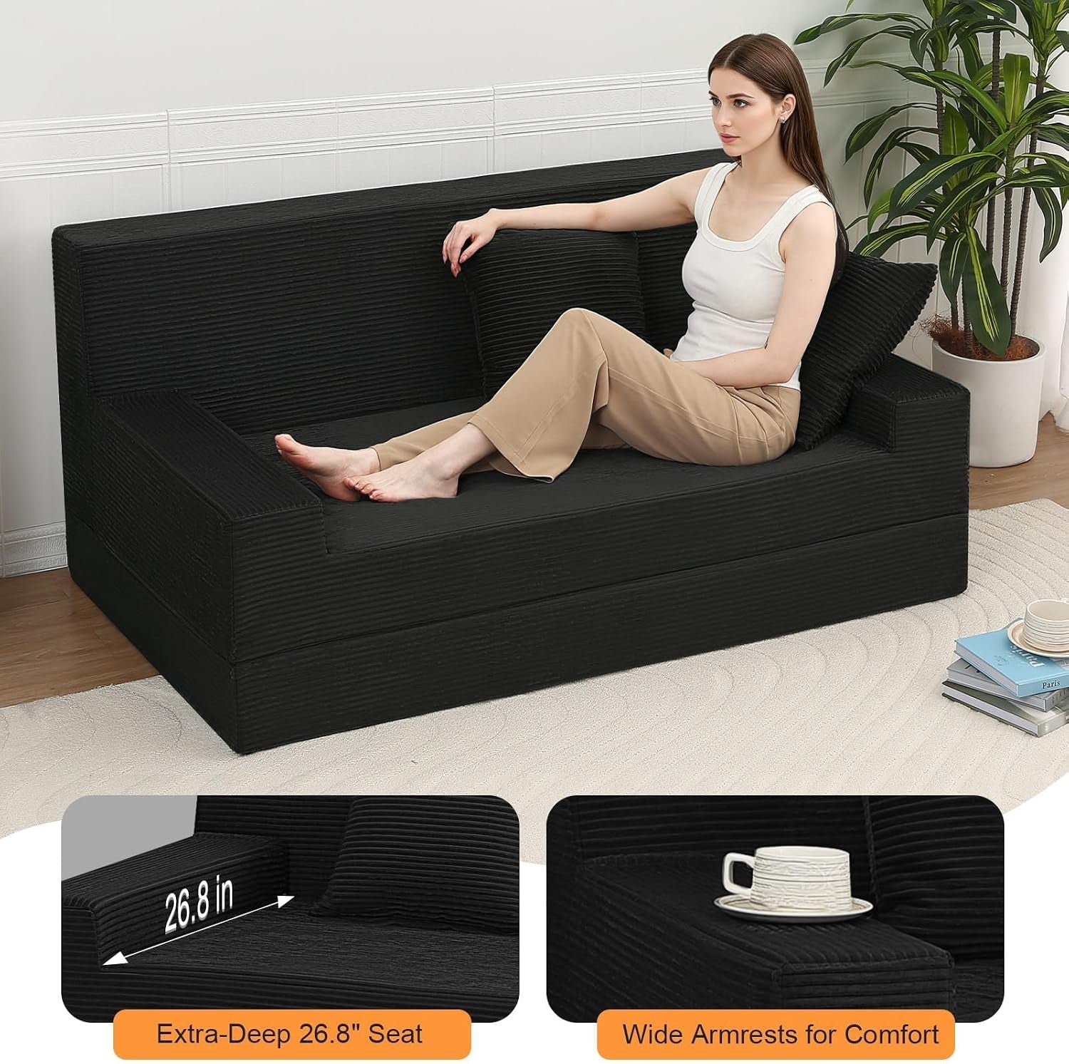 59-boneless-couch-bed-loveseat-futon-sofa-small-space-black