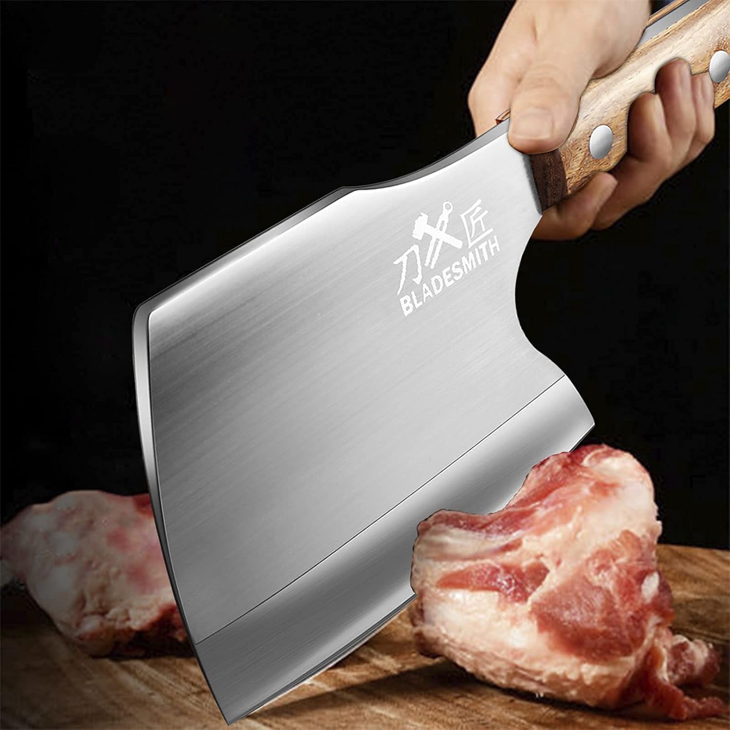 meat-cleaver-butcher-axe-bone-chopper-heavy-duty-6-3-bone-cutting-knife-bone-breaker-stainless-steel-thicken-blade-pear-wood-handle-slaughterhouse-looks-manly-2025-gifts