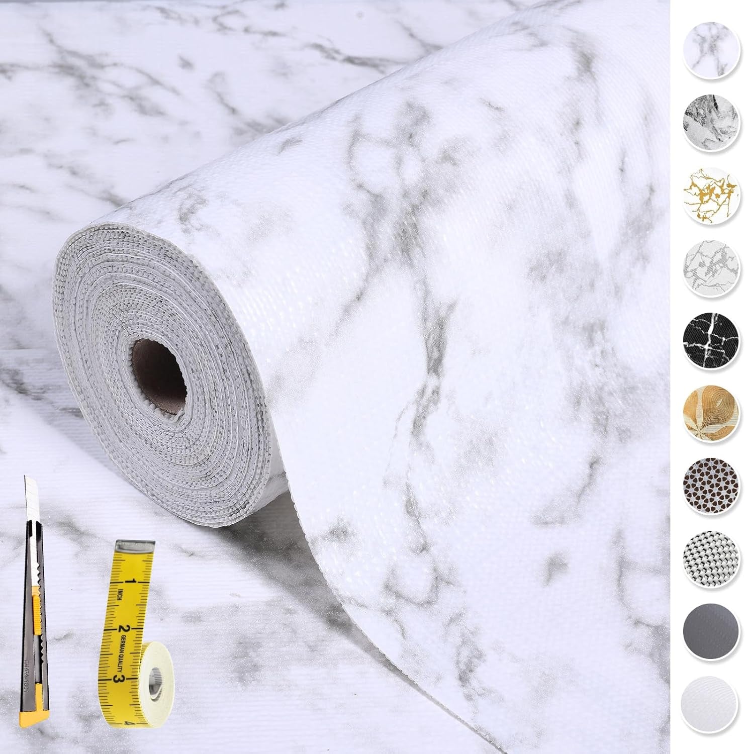 2-layer-drawer-and-shelf-liner-for-kitchen-cabinet-12-in-x-20-ft-non-slip-waterproof-shelf-paper-non-adhesive-refrigerator-liners-white-marble-easy-liners-for-bathroom-with-knife-tape-measure