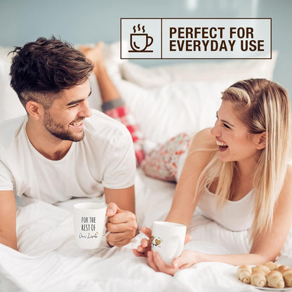 BRIDAL Ceramic Engagement Gifts for Couples Coffee Mugs Set of 2, 12 Oz | Unique Newly Engaged Bachelorette Bridal Shower Gift for Bride, Anniversary Wedding Gifts for Couple Housewarming Gift Ideas5