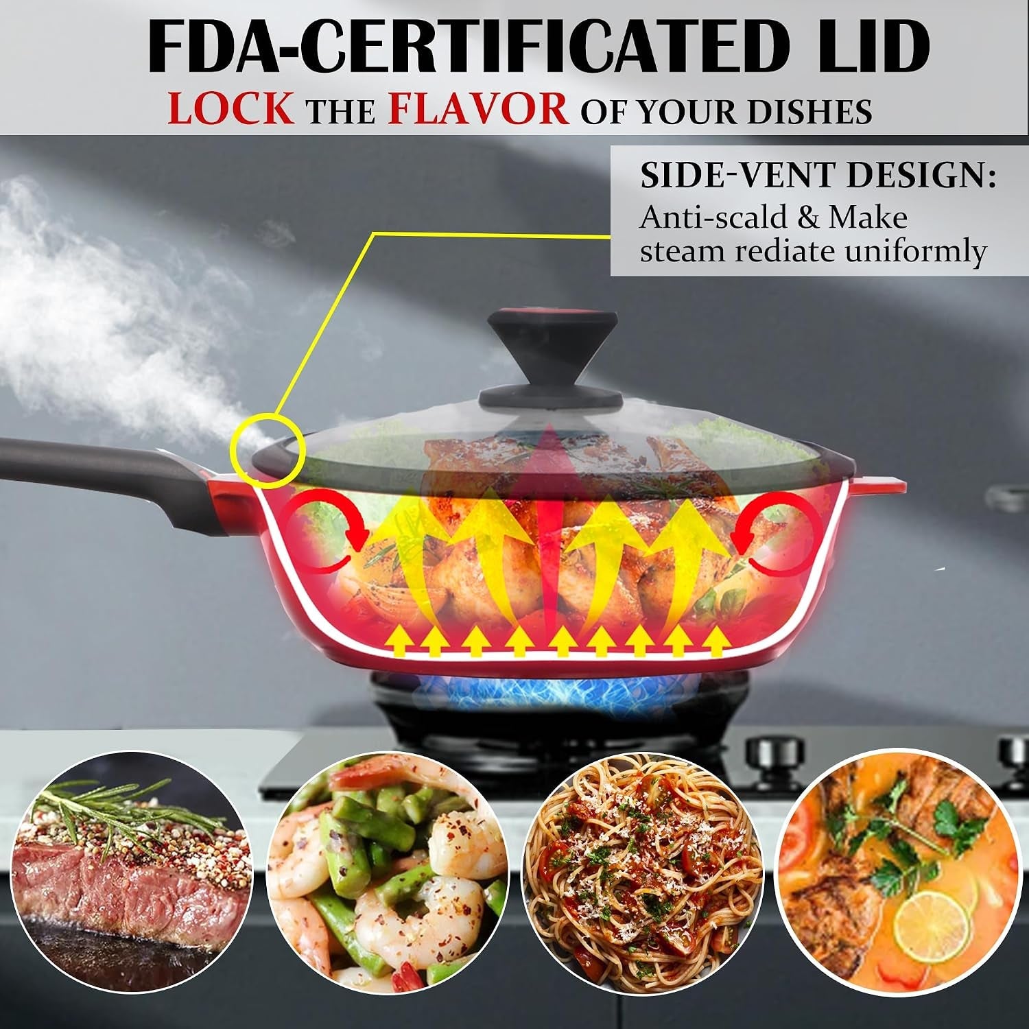 nonstick-deep-frying-pan-skillet-with-lid-12-inch-5-qt-saute-pan-sauce-pan-cookware-cooking-chef-pan-induction-compatible-cast-aluminum-ruby-red