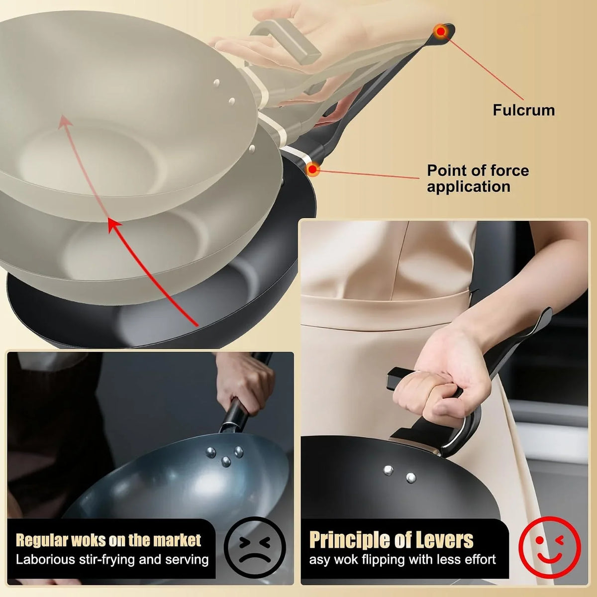 carbon-steel-wok-pan-non-stick-saute-pan-nitriding-process-13-inch-woks-stir-fry-pans-nonstick-with-ergonomic-handle-cookware-pots-and-pans-versatile-bottom-chinese-woks-for-all-stoves