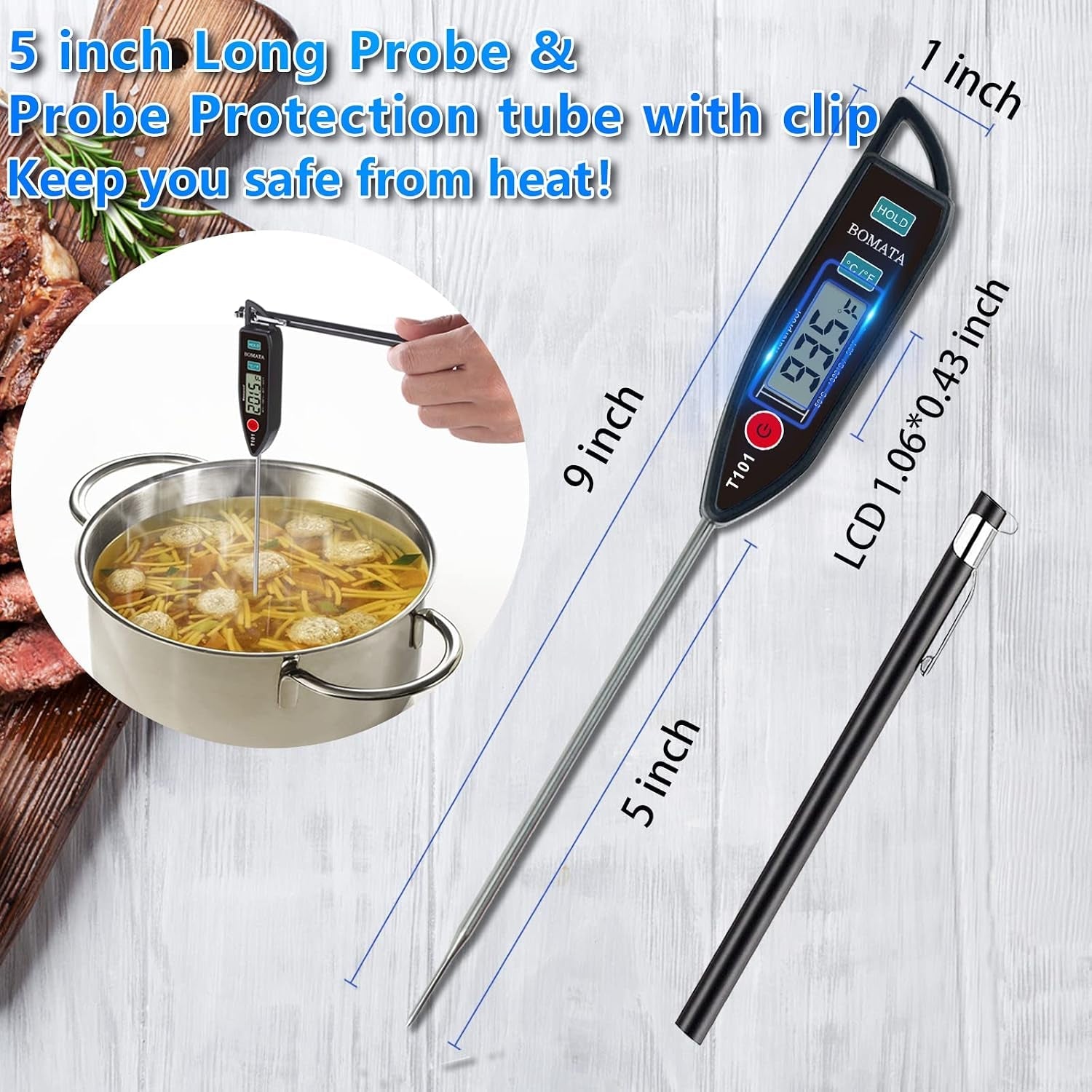 digital-water-thermometer-for-liquid-meat-cooking-ipx7-waterproof-instant-read-food-thermometer-5in-long-probe-for-candle-water-meat-bbq-t101-black-color