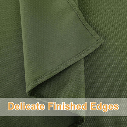 Rectangular Textured Tablecloth, 60 X 120 Inch, Olive Green5
