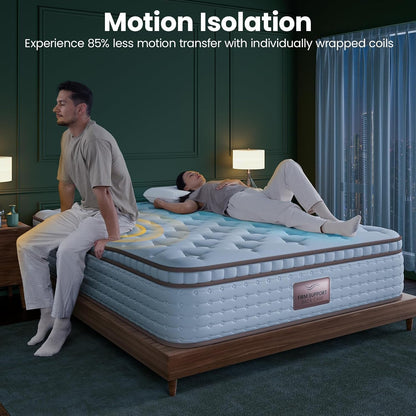 Queen Size Mattress 12 Inch, Breathable Hybrid Mattress in a Box4