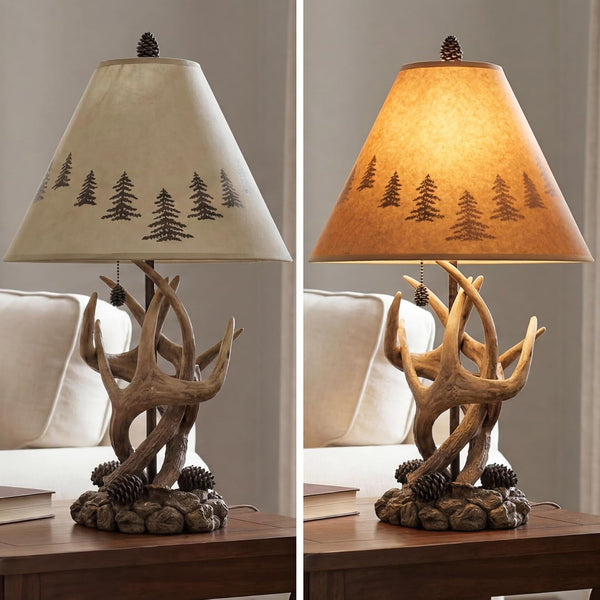 Signature Design by Ashley Derek Rustic Table Lamps, Living Room, Set of 28