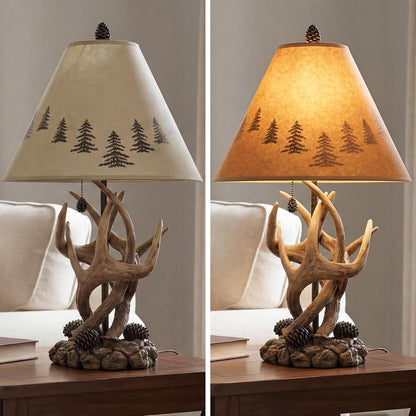Signature Design by Ashley Derek Rustic Table Lamps, Living Room, Set of 28