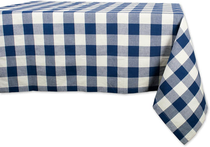 Buffalo Check Collection, Classic Farmhouse Tablecloth, 52 X 52, Navy & Cream1