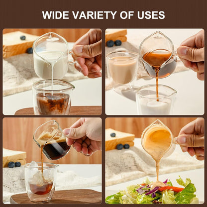 Espresso Measuring Cup, 2.5 Oz Double Spout Glass with Handle7