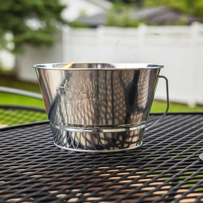 Citronella Candle Bucket for Outdoors, Triple-Wick Galvanized Metal4