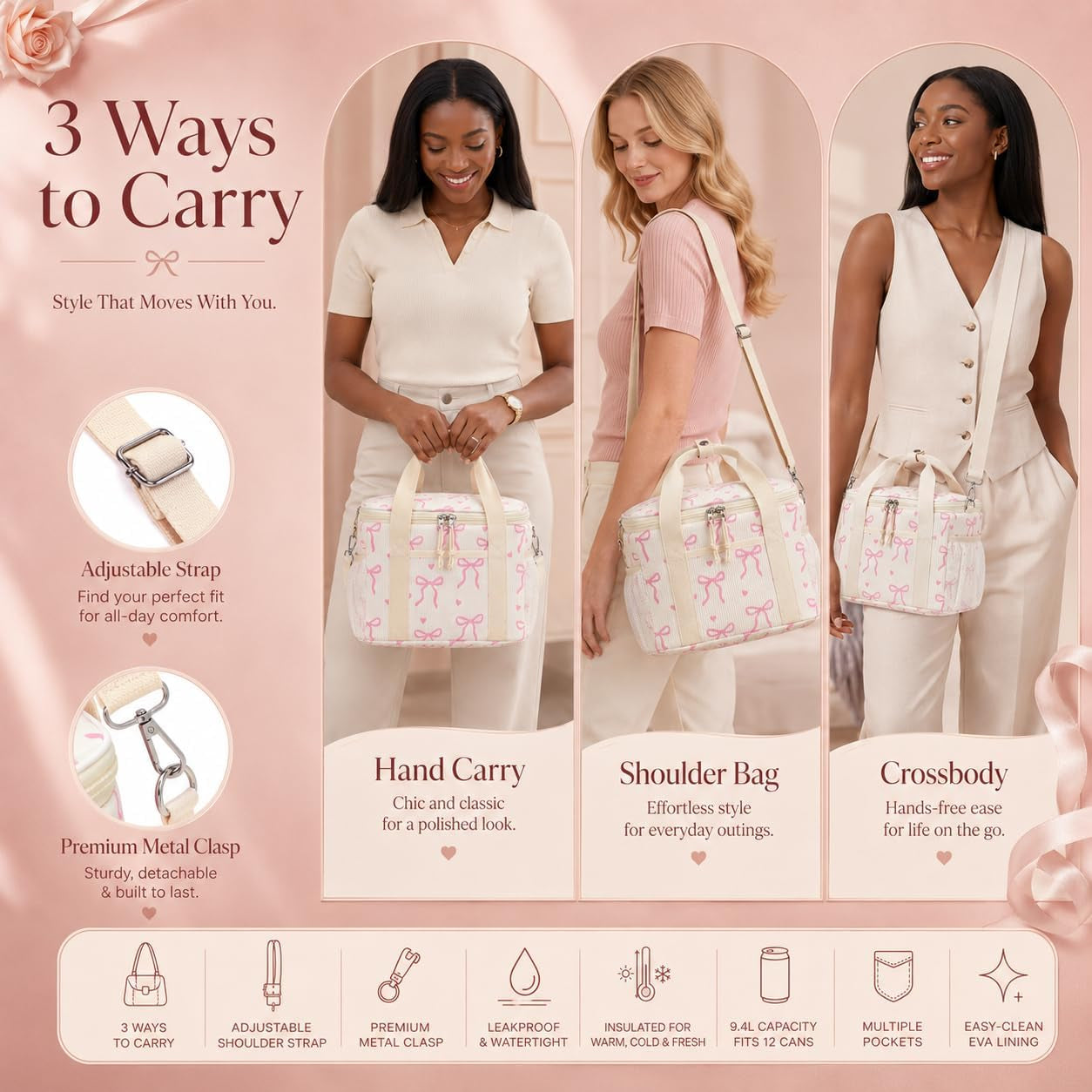 lunch-box-for-women-and-girls-9-4l-insulated-corduroy-leakproof-lunch-tote-bag-with-wide-opening-multiple-pockets-and-adjustable-shoulder-strap-for-work-school-picnic-and-travel-beige-bow