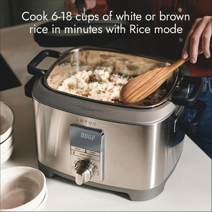 Multi-Function Cooker with Tri-Ply Dutch Oven, Slow Cooker, Sous Vide Cooker, Rice Cooker, the Sous, 1300 Watts, 7-Quart Capacity, Stainless Steel, Professional Series, LTSSC5006