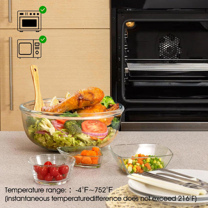 6 QT Large Glass Mixing Bowl, Clear Big Salad Bowl for Kitchen5