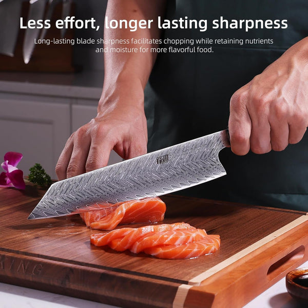 9 Inch Kiritsuke Knife, Versatile Japanese Chef Knife, Premium AUS-10 Damascus Steel Blade, Professional Kitchen Essential (Samurai Series)4