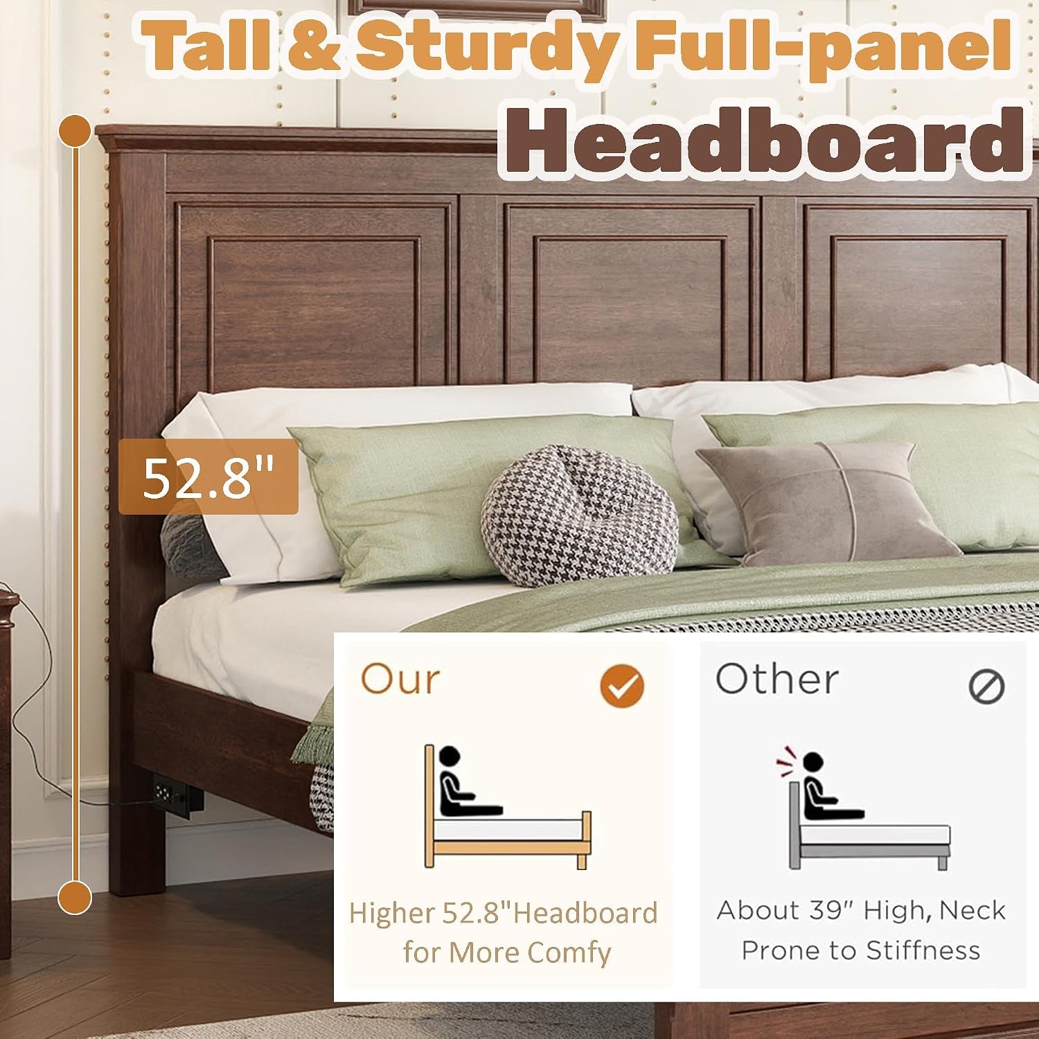 wood-bed-frame-queen-with-tall-headboard-footboard-traditional-queen-panel-bed-with-usb-charging-station-for-bedroom-guest-room-easy-assembly-no-box-spring-required-walnut