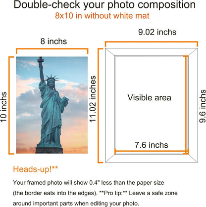 8X10 Picture Frame Brown Set of 6, Display Pictures 5X7 with Mat or 8X10 without Mat4