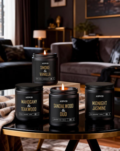 Scented Candles for Men - 4 Pack Candles for Home Scented2