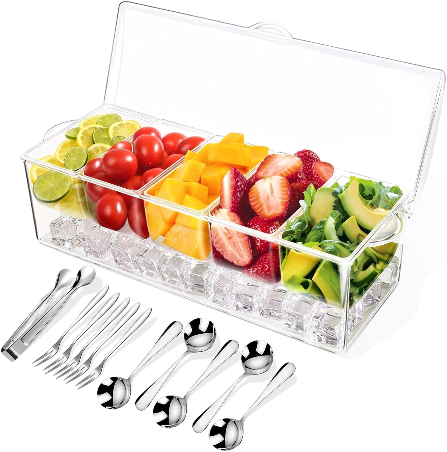 condiment-tray-with-stainless-steel-tableware-chilled-condiment-server-bar-accessories-with-5-spoons-5-forks-and-1-clip-with-removable-trays-and-lid