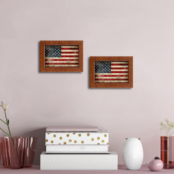 4X6 Picture Frame Set of 2 Made of Solid Wood Photo Frame with Real Glass for Pictures 4X6 without Mat, Wall Mount or Tabletop Gallery Photo Frames,Brown7