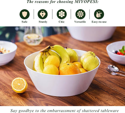 11.5-Inch Melamine Mixing Bowls (Set of 2) - Unbreakable and Reusable Large Serving Bowls, Stackable and Dishwasher-Safe - Versatile for All Meals2