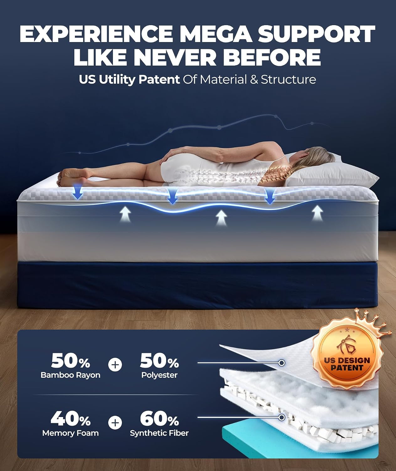 5-inch-mega-support-memory-foam-queen-mattress-topper-for-pressure-relief-dual-layer-2-5-pillow-top-mattress-topper-queen-plus-2-5-cooling-gel-infused-memory-foam-mattress-pad