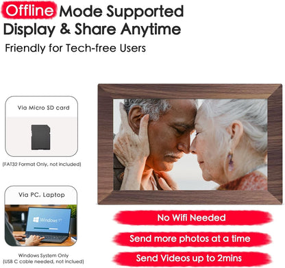 Frameo 10.1" Digital Picture Frame Wifi 32GB, Birthday Gifts for Mom, Women7