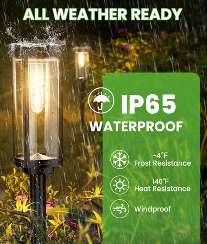 Solar Lights Outdoor, 8 Pack, Warm White, IP655
